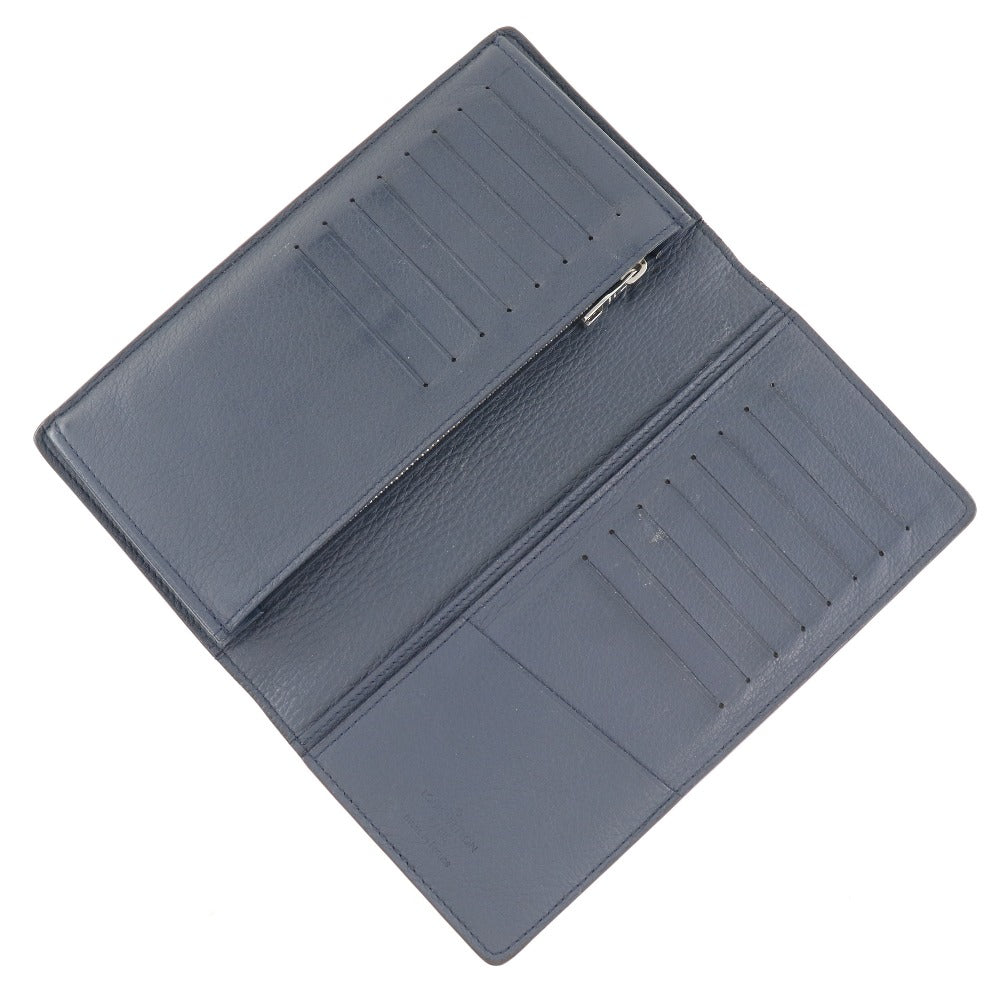 LOUIS VUITTON Long Wallet Purse M58818 Taurillon Clemence Navy blue Parnasea Portefeuille Blaza