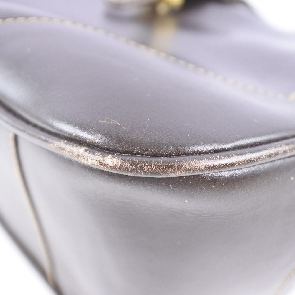 GUCCI Shoulder Bag Calfskin Brown vintage Women Used Authentic
