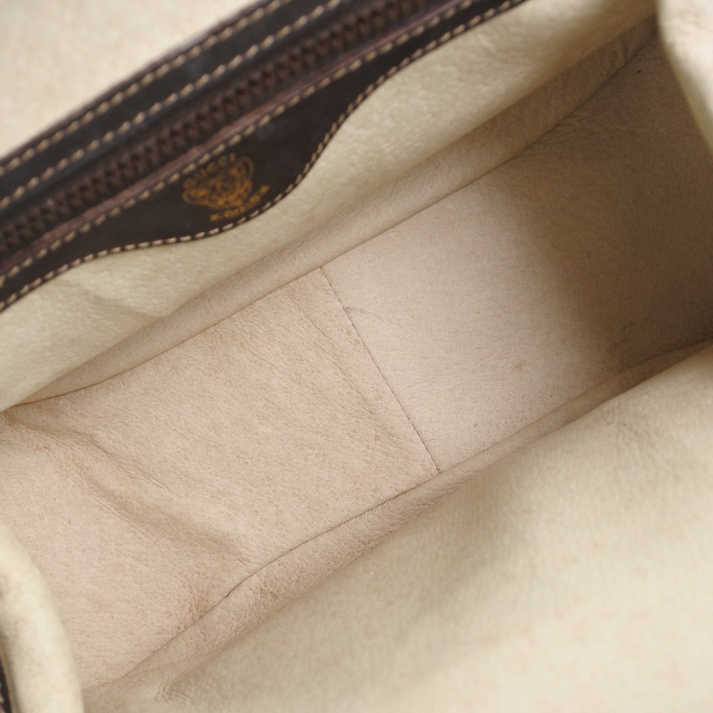 GUCCI Shoulder Bag Calfskin Brown vintage Women Used Authentic