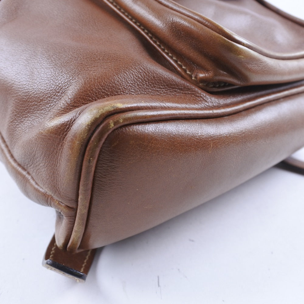 GUCCI Backpack 003.1705.0030 Calfskin Brown Bamboo