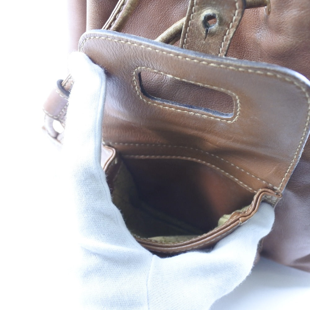 GUCCI Backpack 003.1705.0030 Calfskin Brown Bamboo