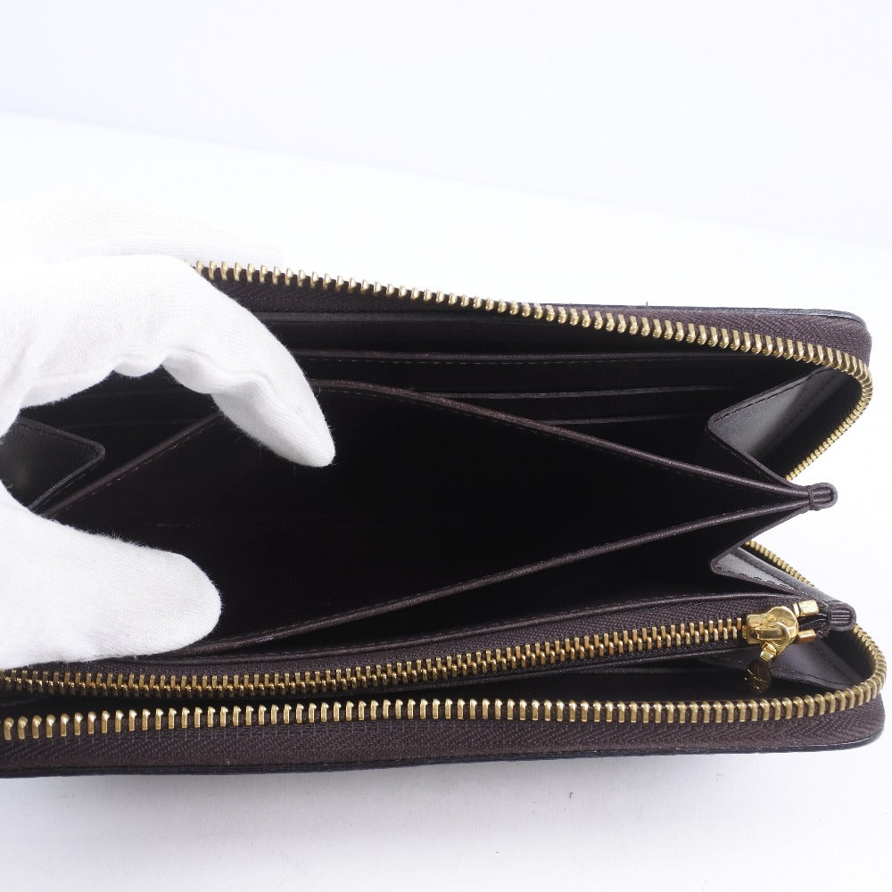 LOUIS VUITTON Long Wallet Purse M93522 Monogram Vernis wine-red Zip Around Zippy wallet