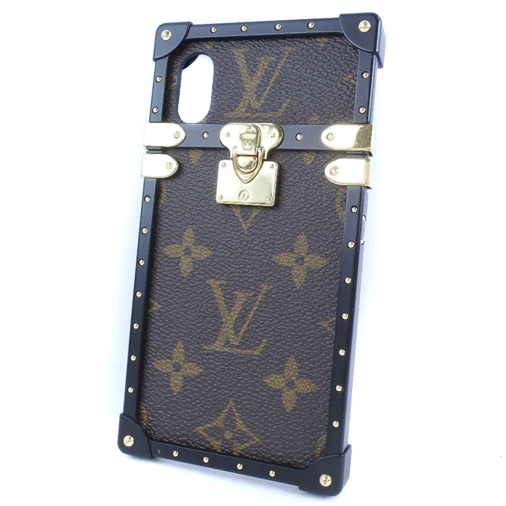LOUIS VUITTON iPhone case M62618 Monogram canvas Brown Eye trunk iPhone case X / XS mens(Unisex) Used Authentic