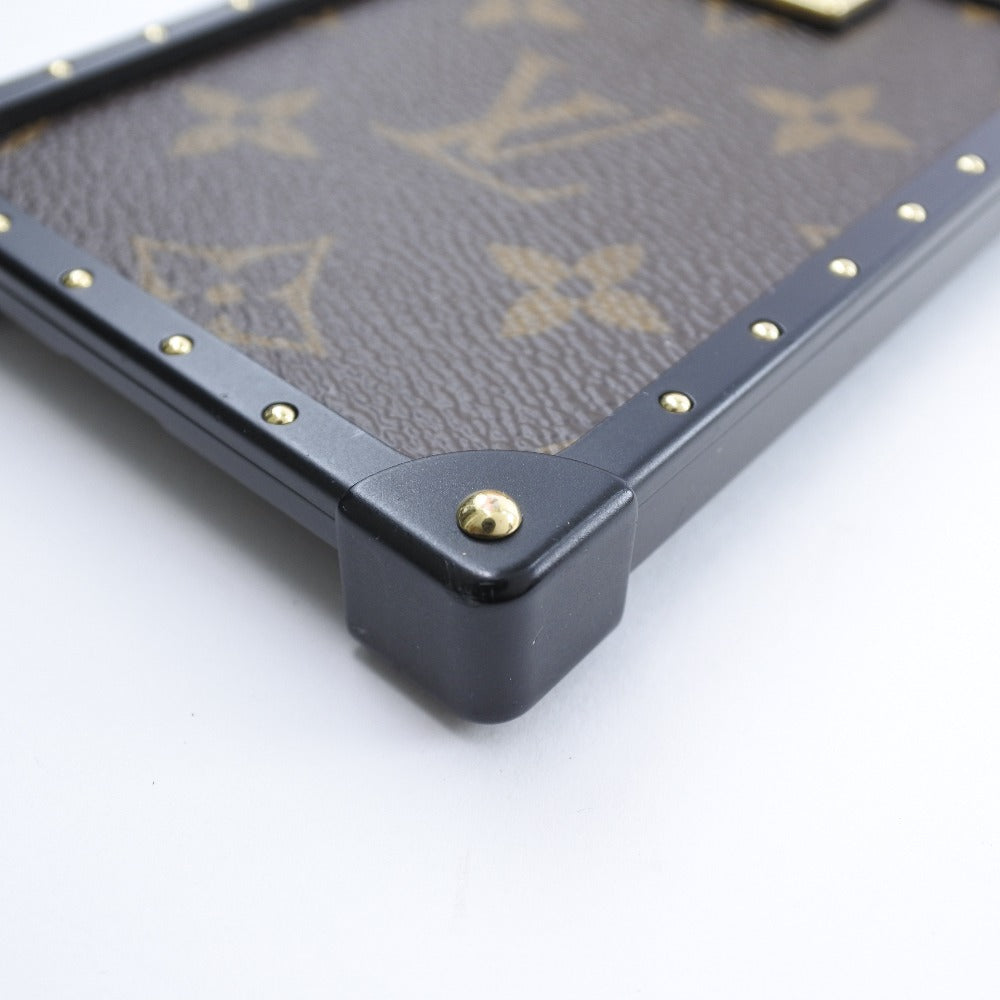 LOUIS VUITTON iPhone case M62618 Monogram canvas Brown Eye trunk iPhone case X / XS mens(Unisex) Used Authentic