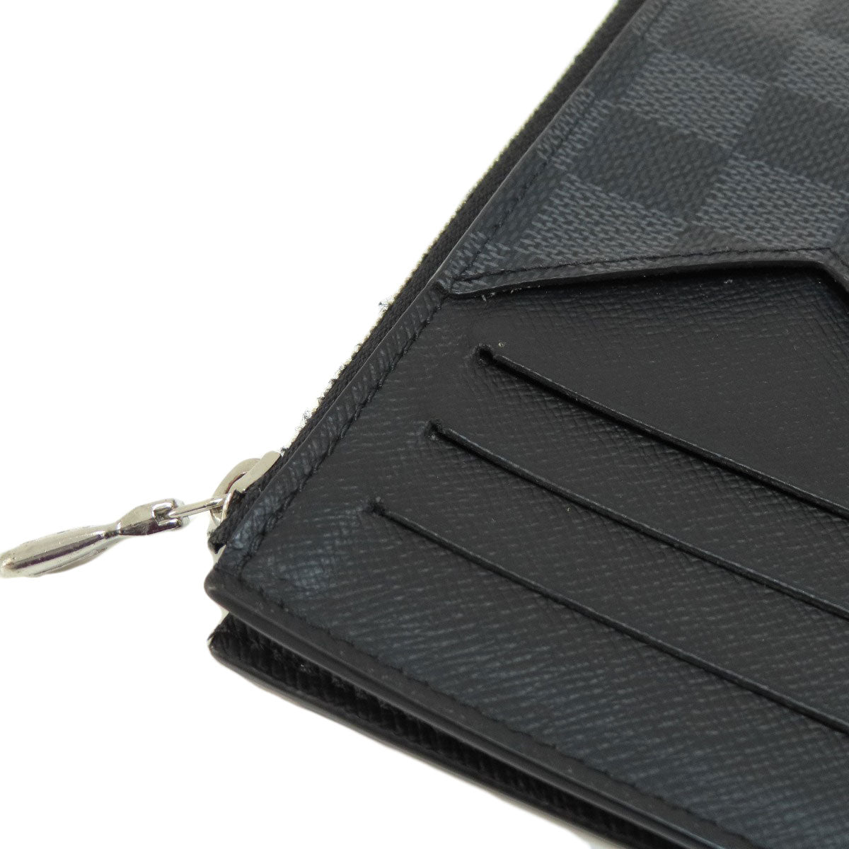 LOUIS VUITTON Coin case N64038 Damier canvas black Coin Card Holder Damier Graphite