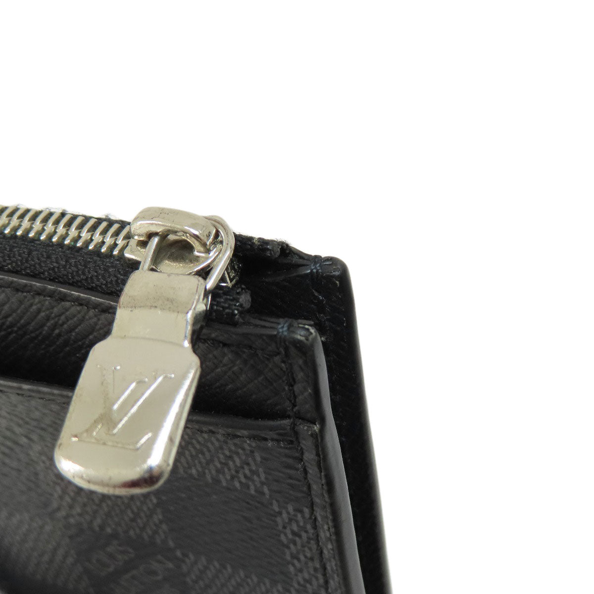 LOUIS VUITTON Coin case N64038 Damier canvas black Coin Card Holder Damier Graphite