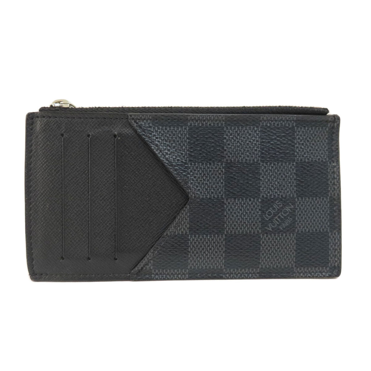LOUIS VUITTON Coin case N64038 Damier canvas black Coin Card Holder Damier Graphite