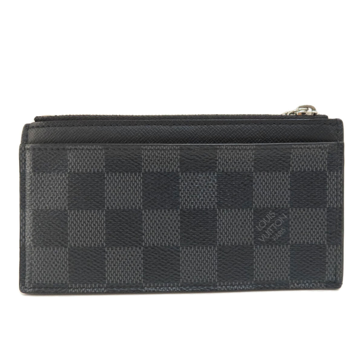 LOUIS VUITTON Coin case N64038 Damier canvas black Coin Card Holder Damier Graphite