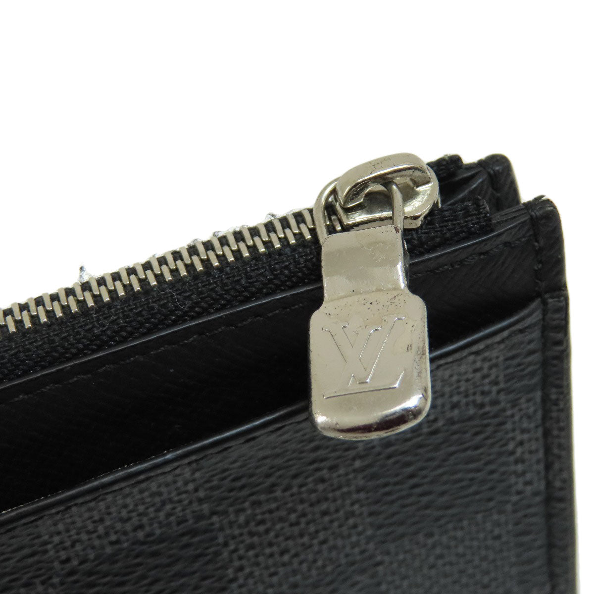 LOUIS VUITTON Coin case N64038 Damier canvas black Coin Card Holder Damier Graphite
