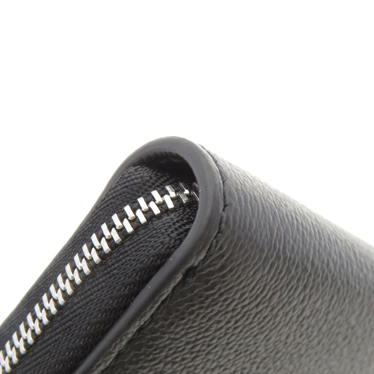 BURBERRY Long Wallet Purse leather black Logo motif