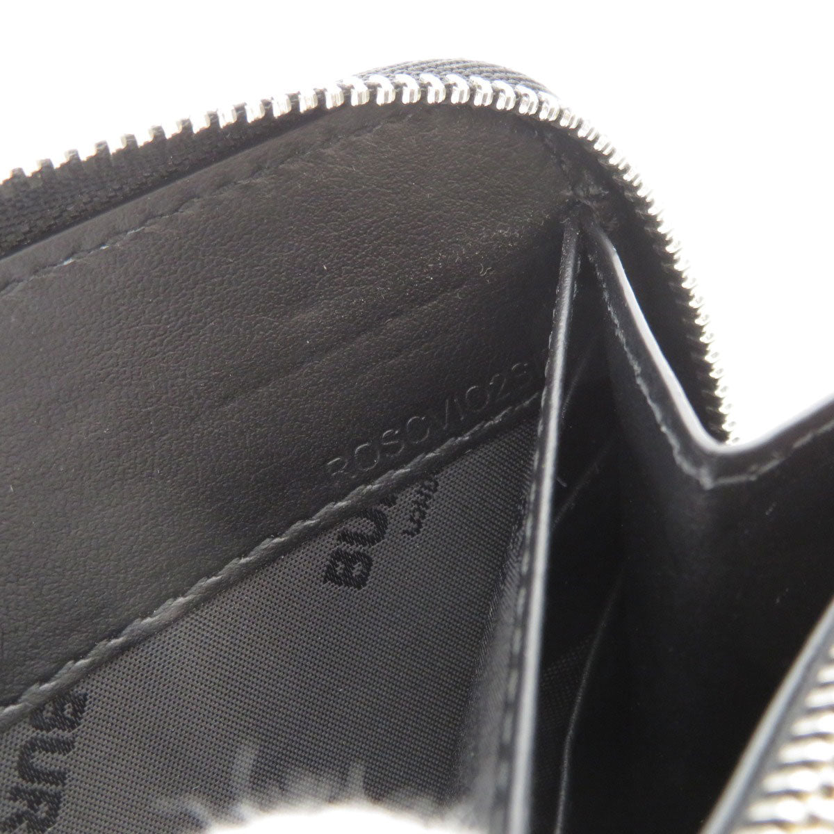 BURBERRY Long Wallet Purse leather black Logo motif