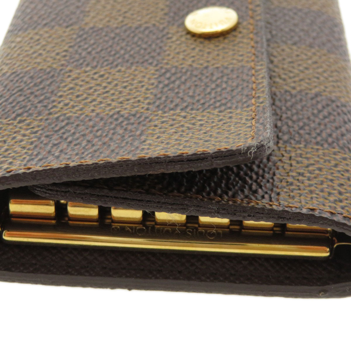 LOUIS VUITTON Key case Key holder N62630 Damier canvas Brown Multicles6 Damier Ebene Women Used Authentic