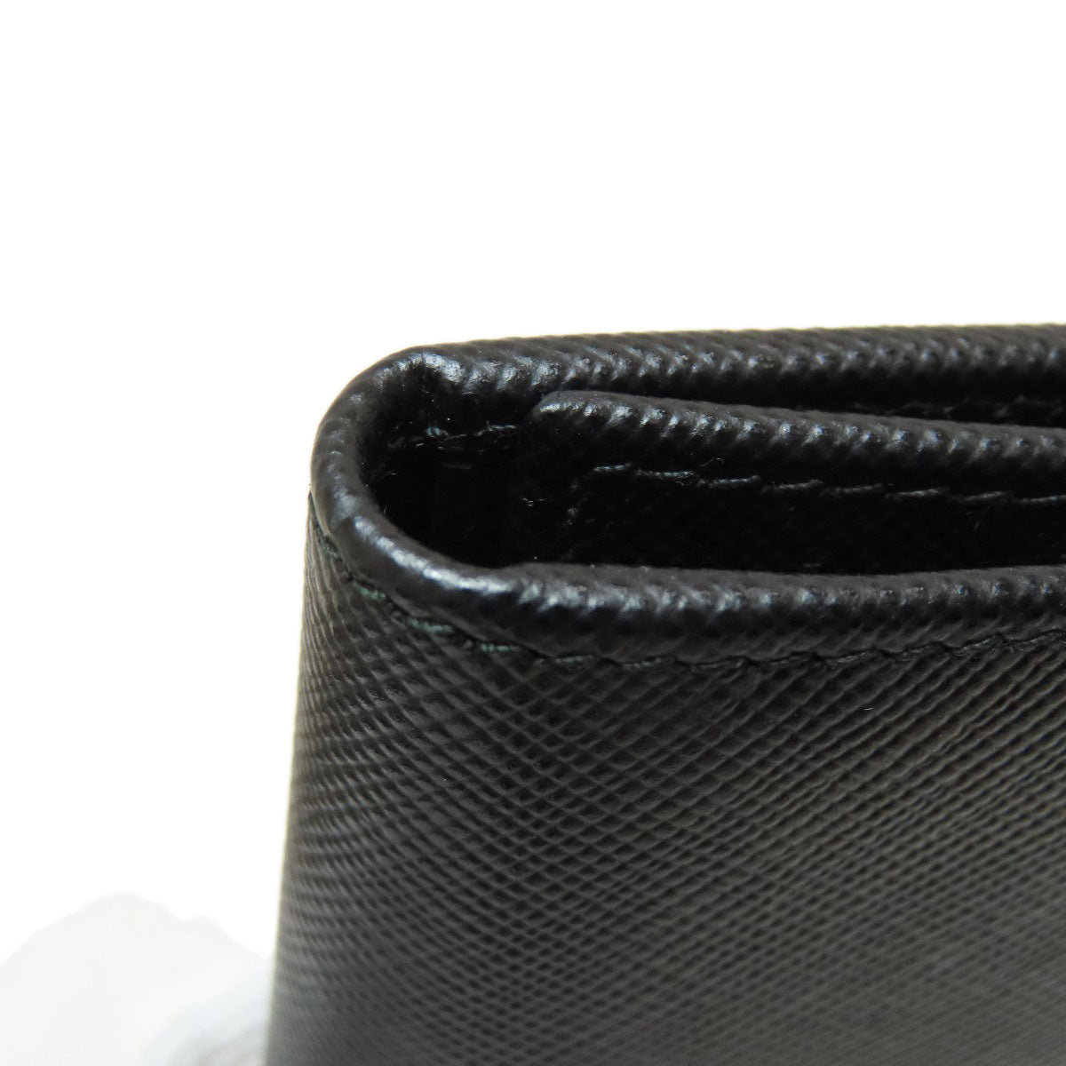 PRADA Key case Key holder 2M0223 leather black Logo engraving