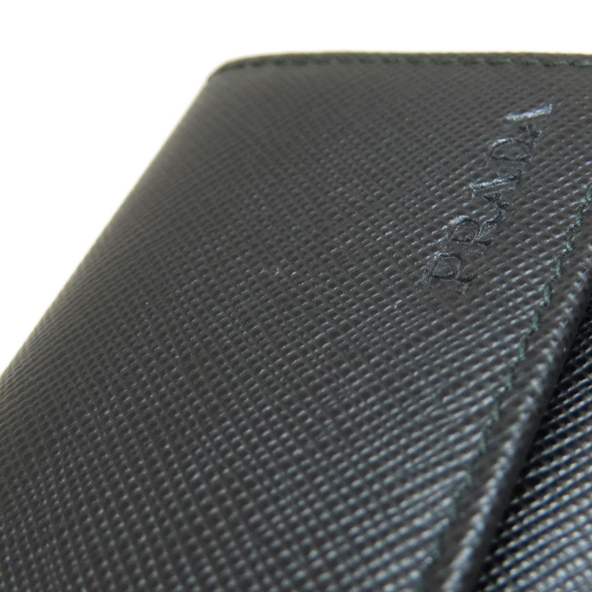 PRADA Key case Key holder 2M0223 leather black Logo engraving