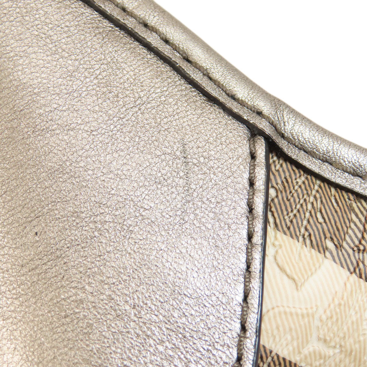 BURBERRY Handbag PVC beige Nova Check Flower Embossed