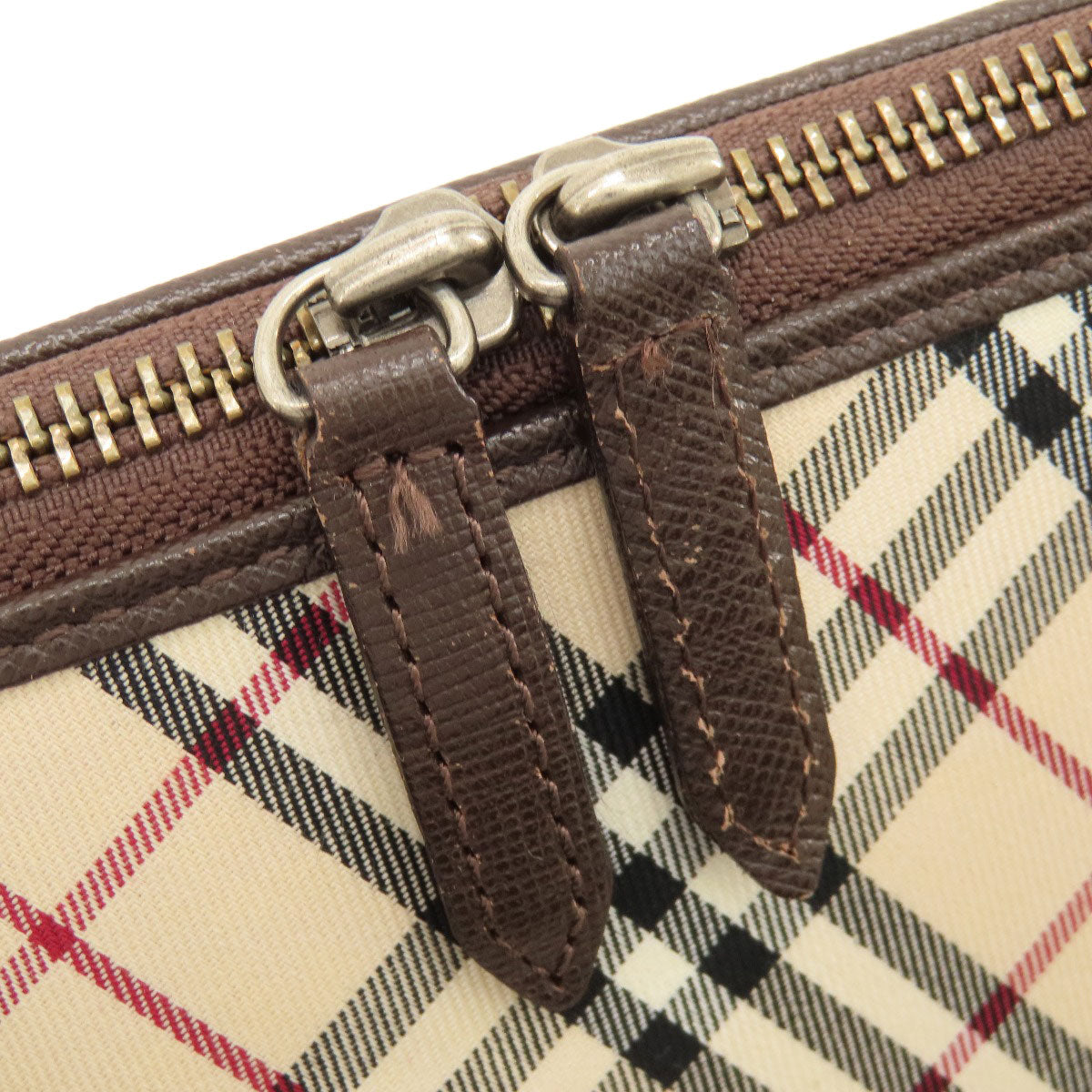 BURBERRY Handbag canvas Brown Nova Check
