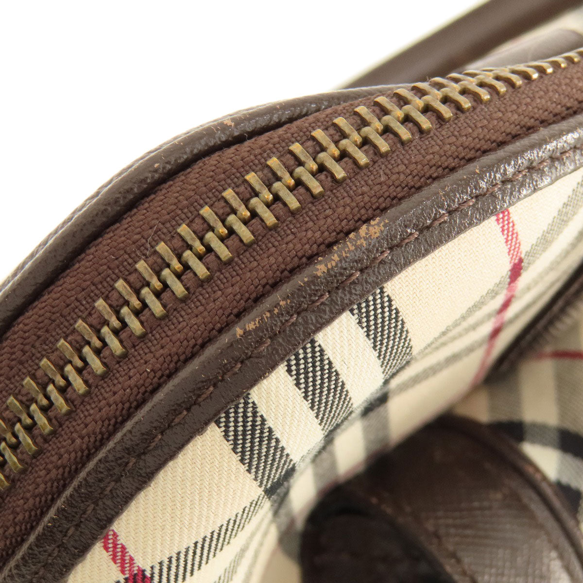 BURBERRY Handbag canvas Brown Nova Check