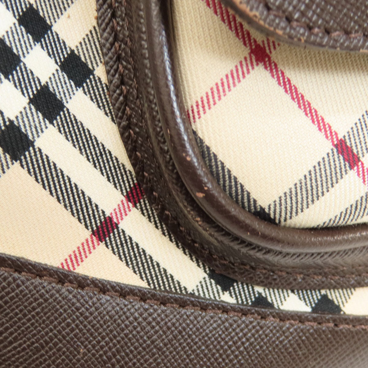 BURBERRY Handbag canvas Brown Nova Check