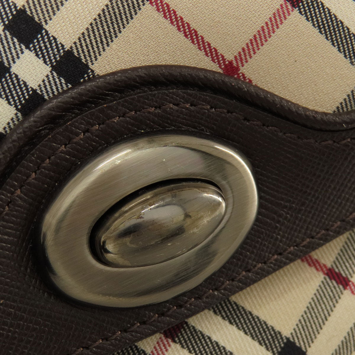 BURBERRY Handbag canvas Brown Nova Check