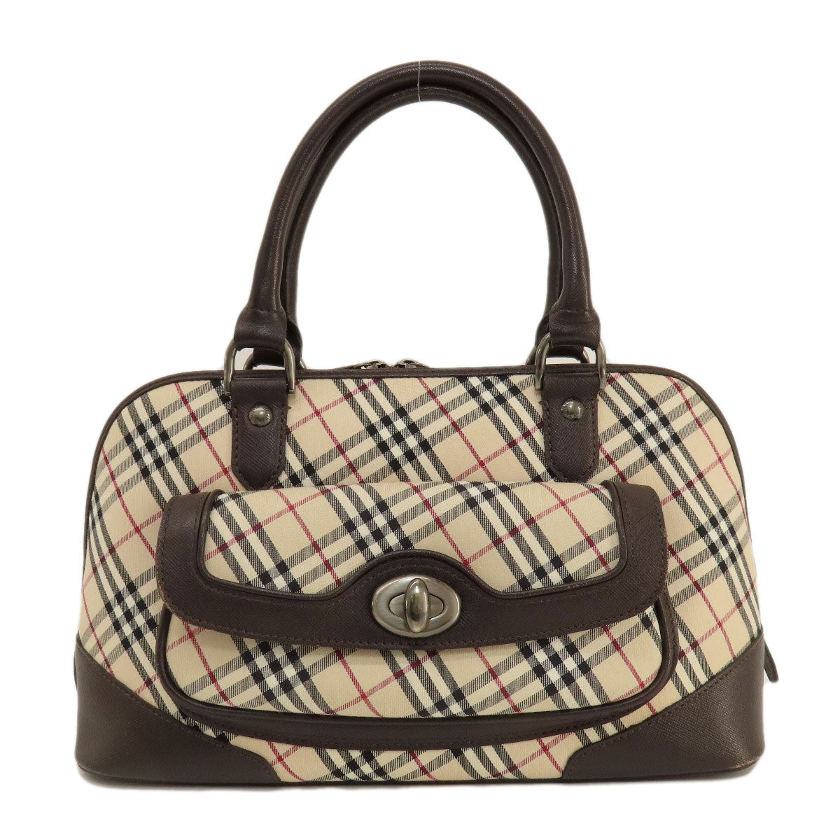 BURBERRY Handbag canvas Brown Nova Check