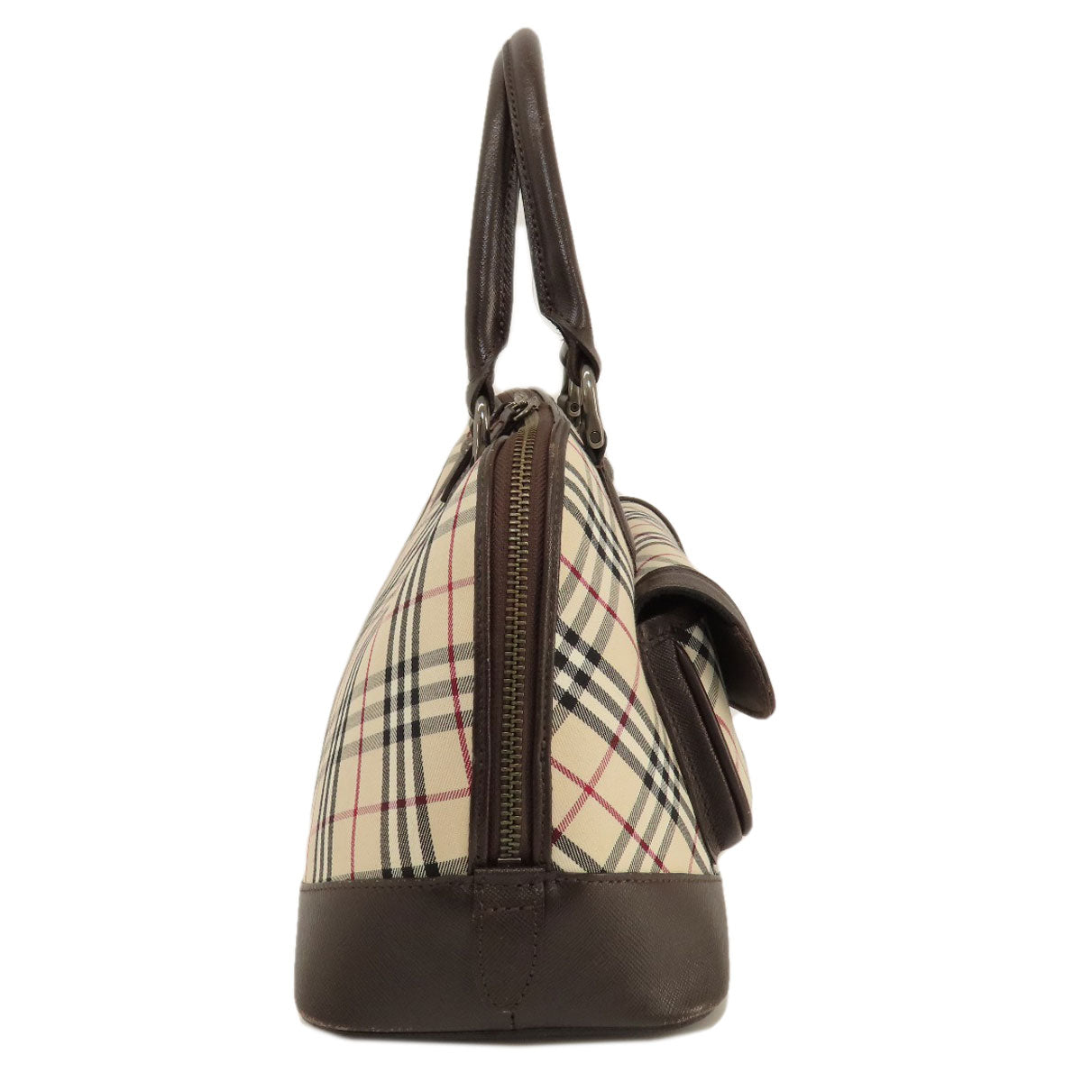 BURBERRY Handbag canvas Brown Nova Check