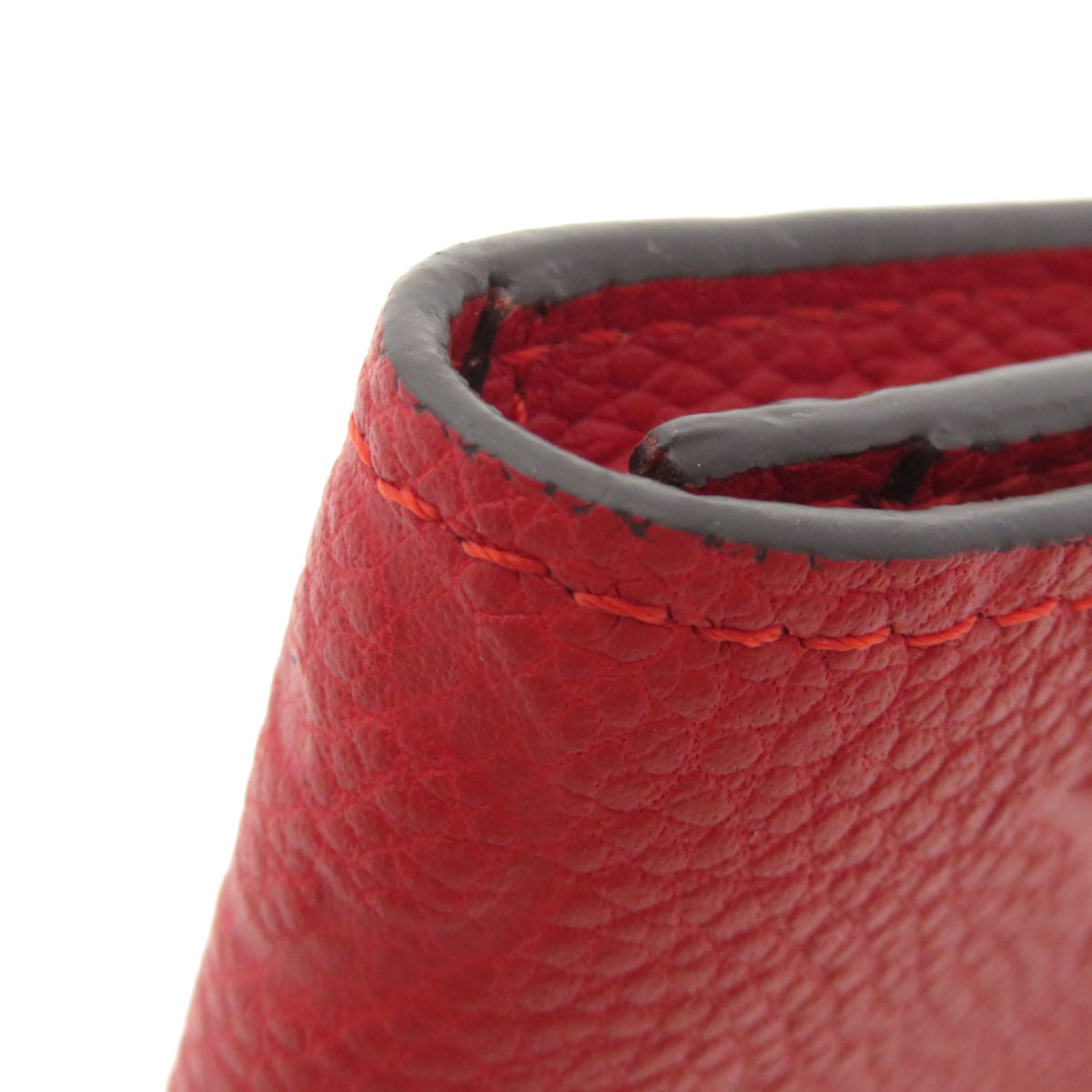 LOUIS VUITTON Card Case M58457 Ann Platt Red Envelope Carte de Visite Empreinte Women Used Authentic