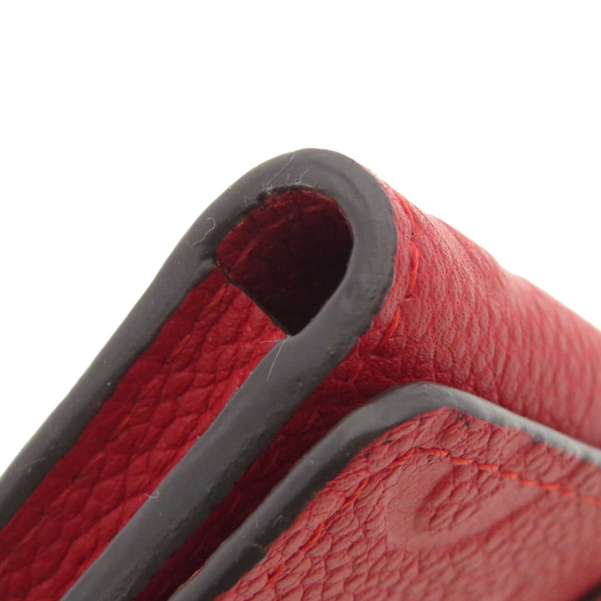 LOUIS VUITTON Card Case M58457 Ann Platt Red Envelope Carte de Visite Empreinte Women Used Authentic