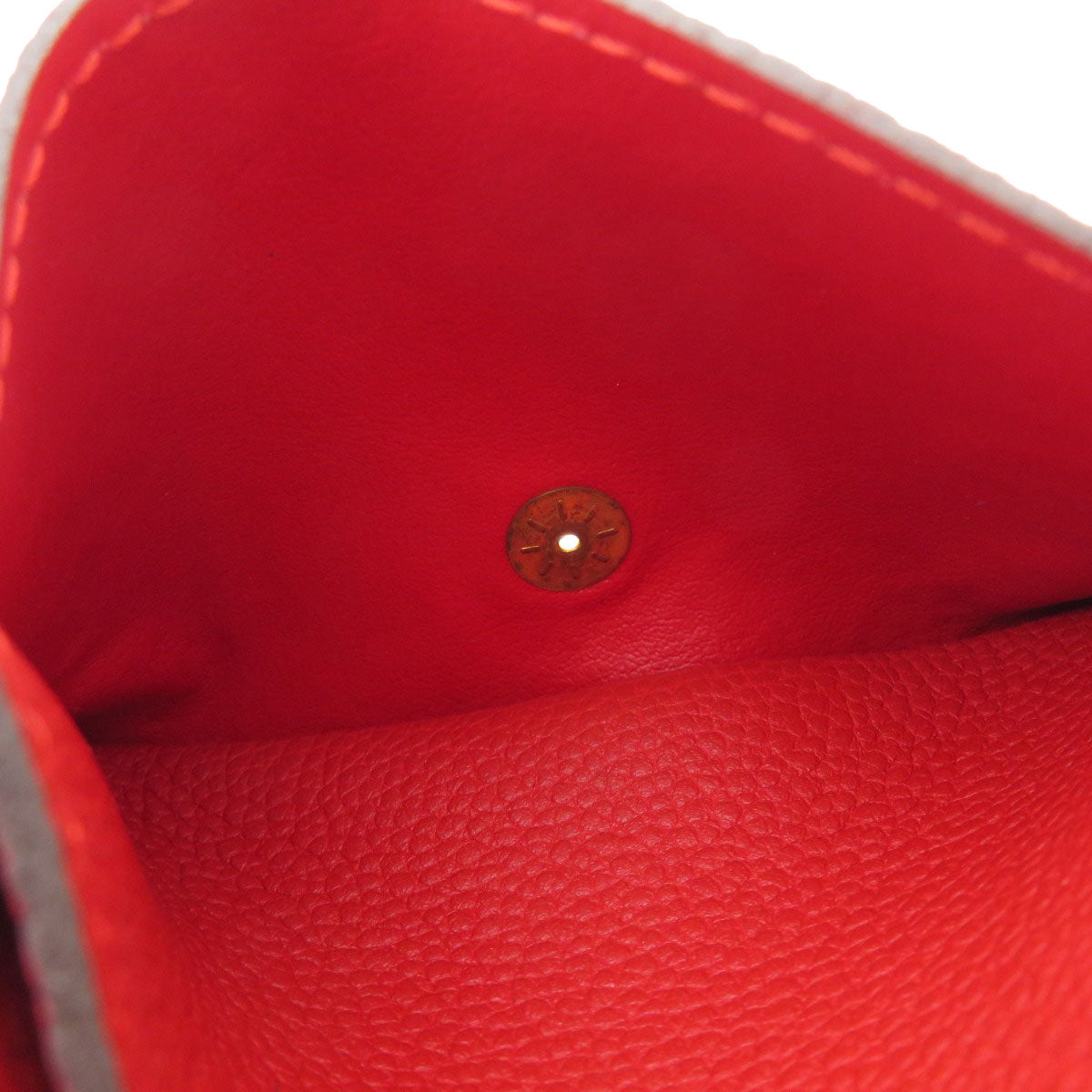 LOUIS VUITTON Card Case M58457 Ann Platt Red Envelope Carte de Visite Empreinte Women Used Authentic