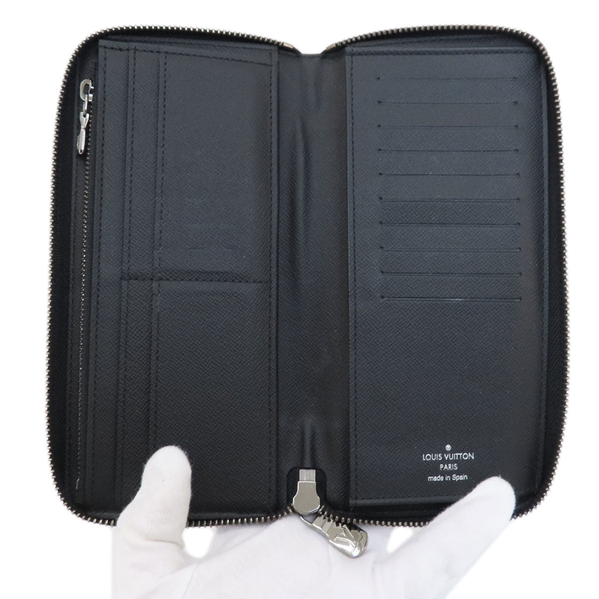 LOUIS VUITTON Long Wallet Purse M62295 Monogram Eclipse black Zippy wallet ã» Vertical