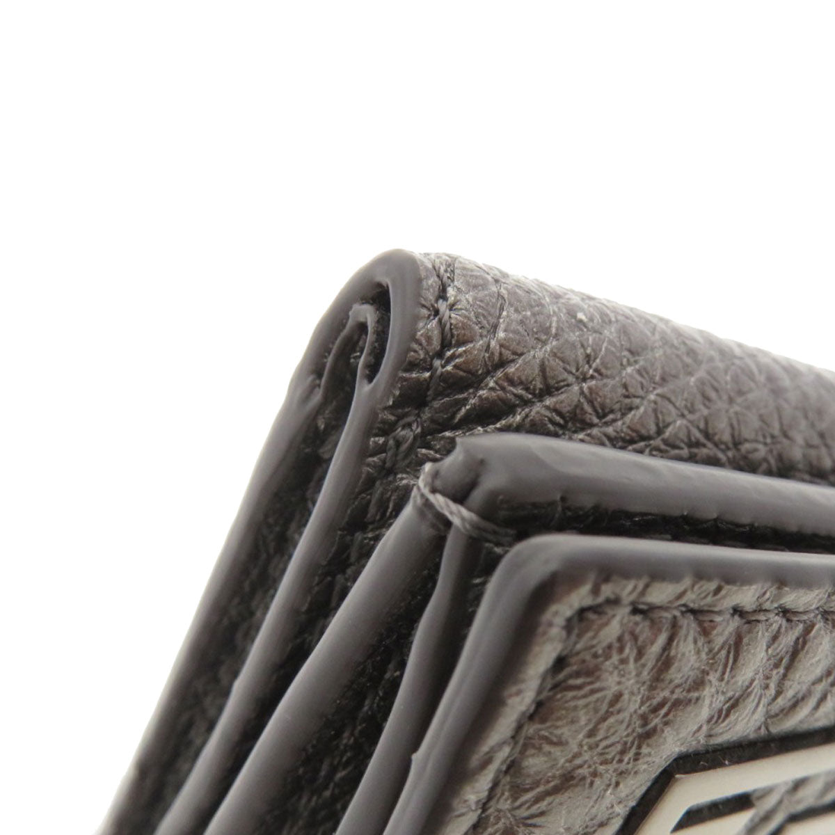 FENDI Bifold Wallet 7M0280 Calfskin gray Mini wallet tri-fold baguette