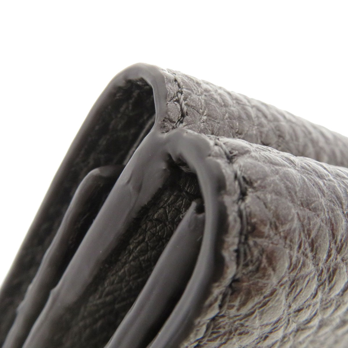 FENDI Bifold Wallet 7M0280 Calfskin gray Mini wallet tri-fold baguette