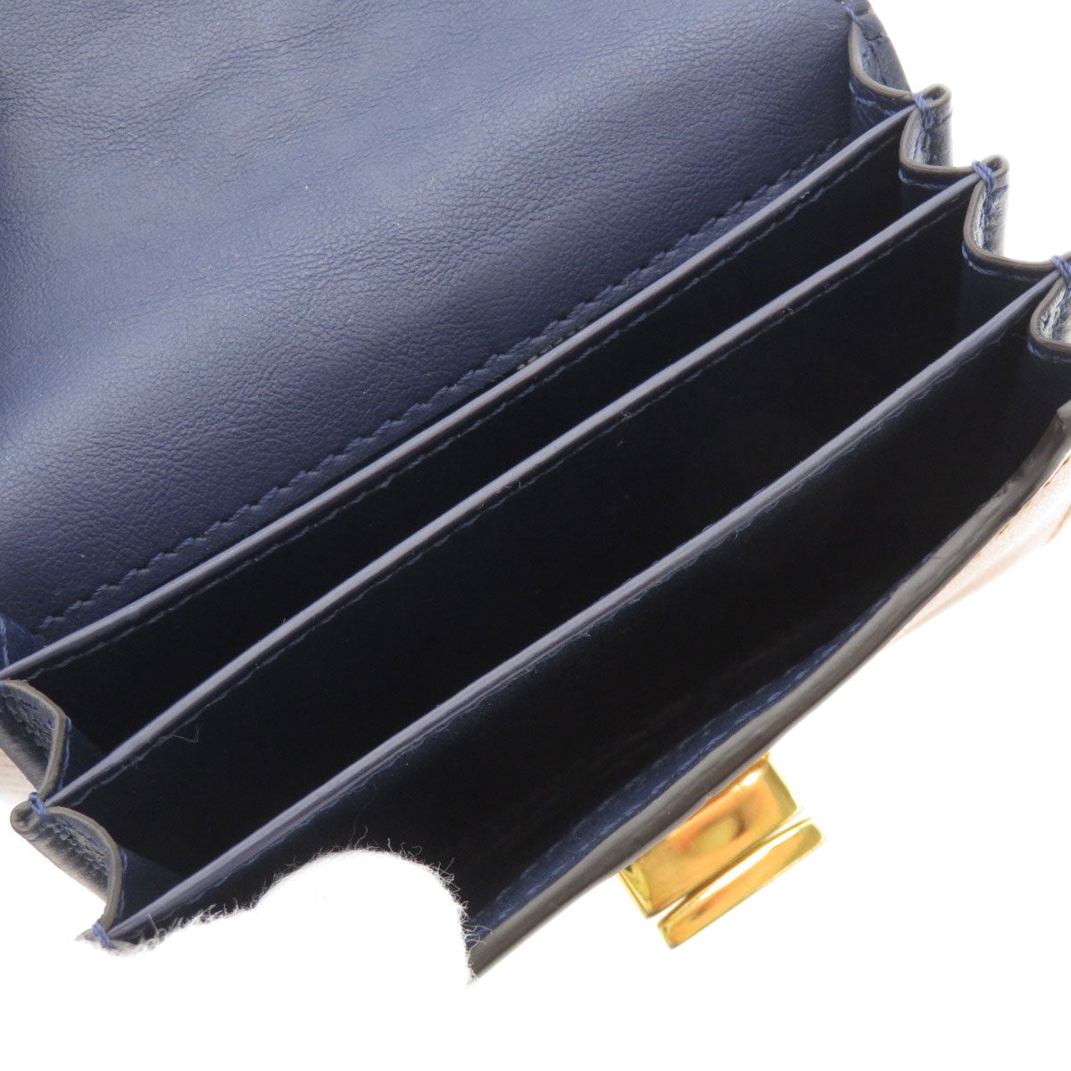 FENDI Card Case Calfskin Brown Peekaboo