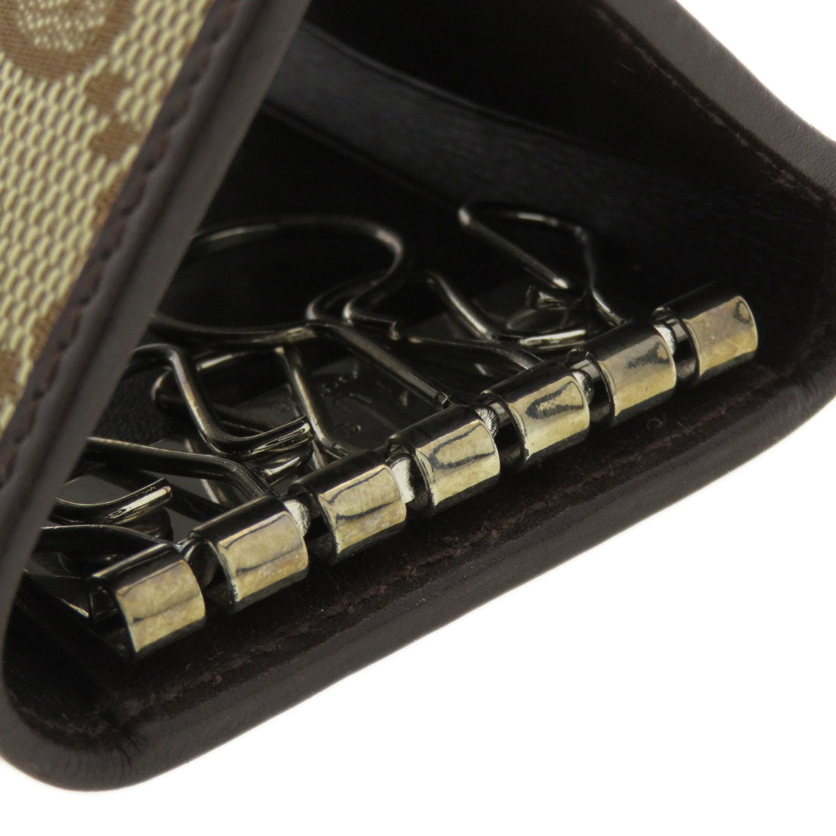 GUCCI Key case Key holder 131928 canvas Brown GG