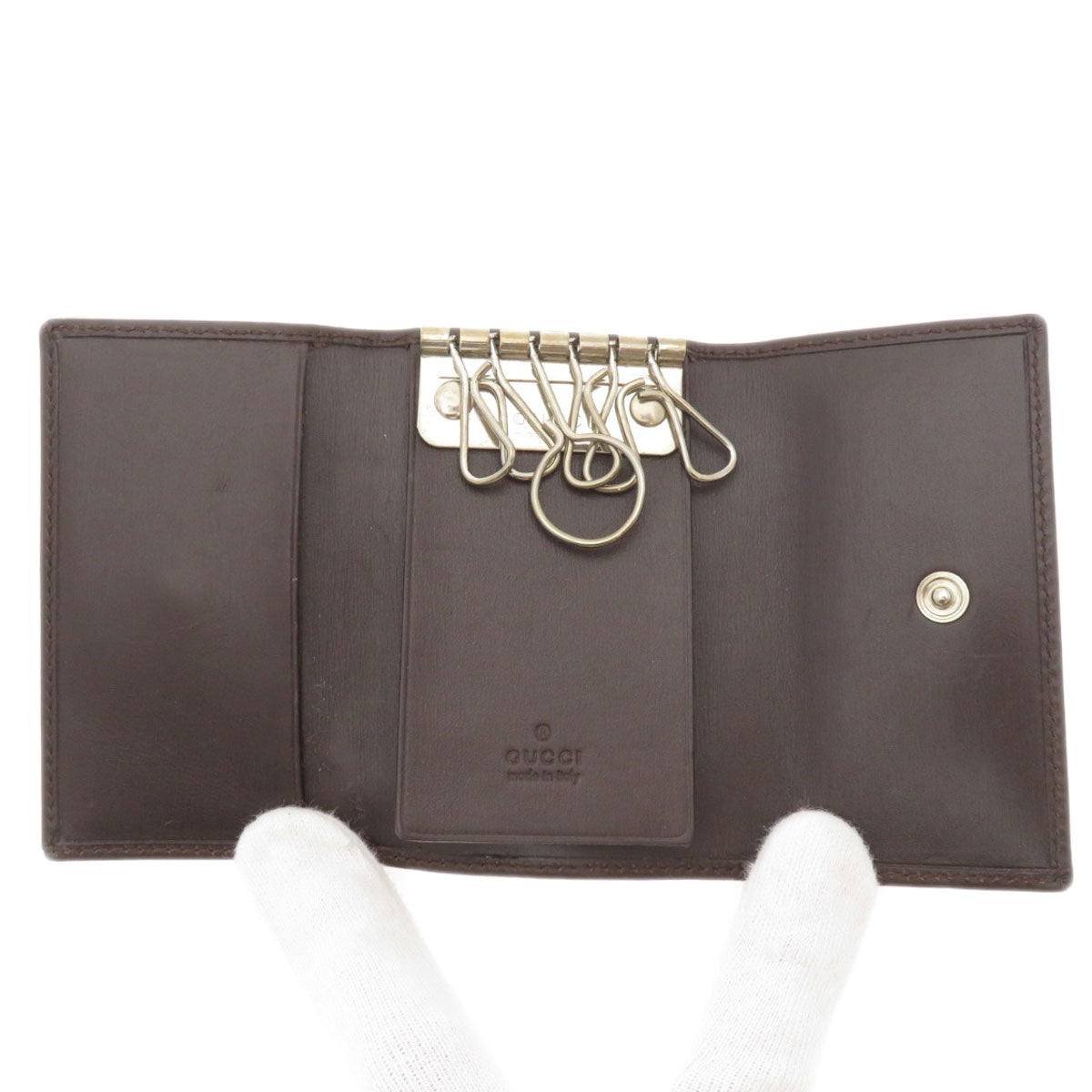 GUCCI Key case Key holder 131928 canvas Brown GG