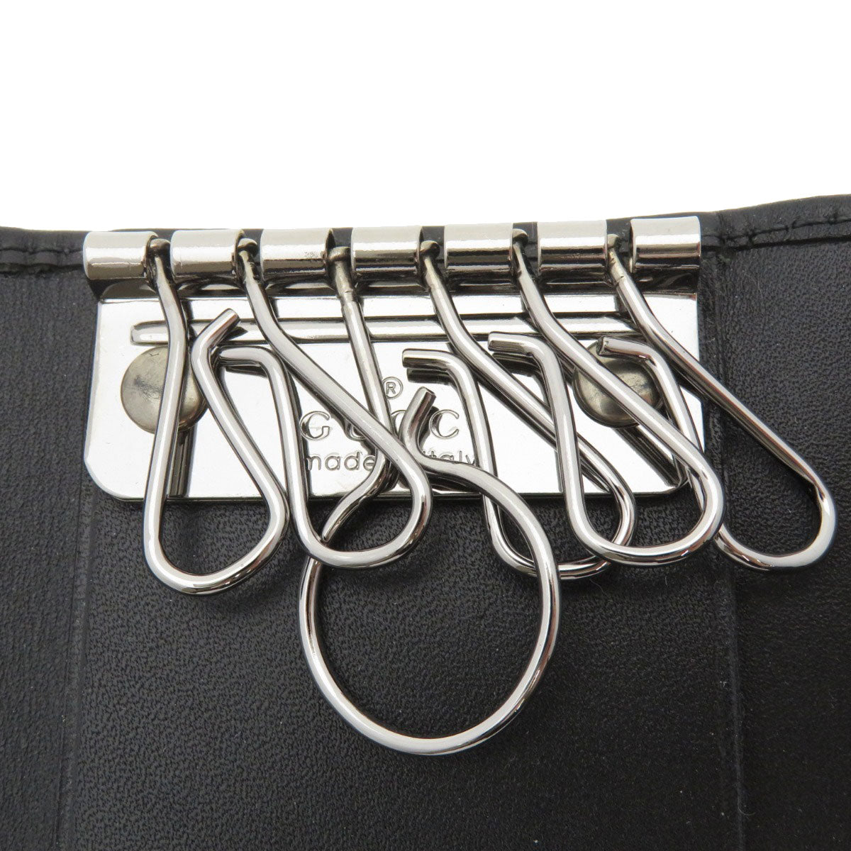 GUCCI Key case Key holder 92749 Calfskin black Logo motif