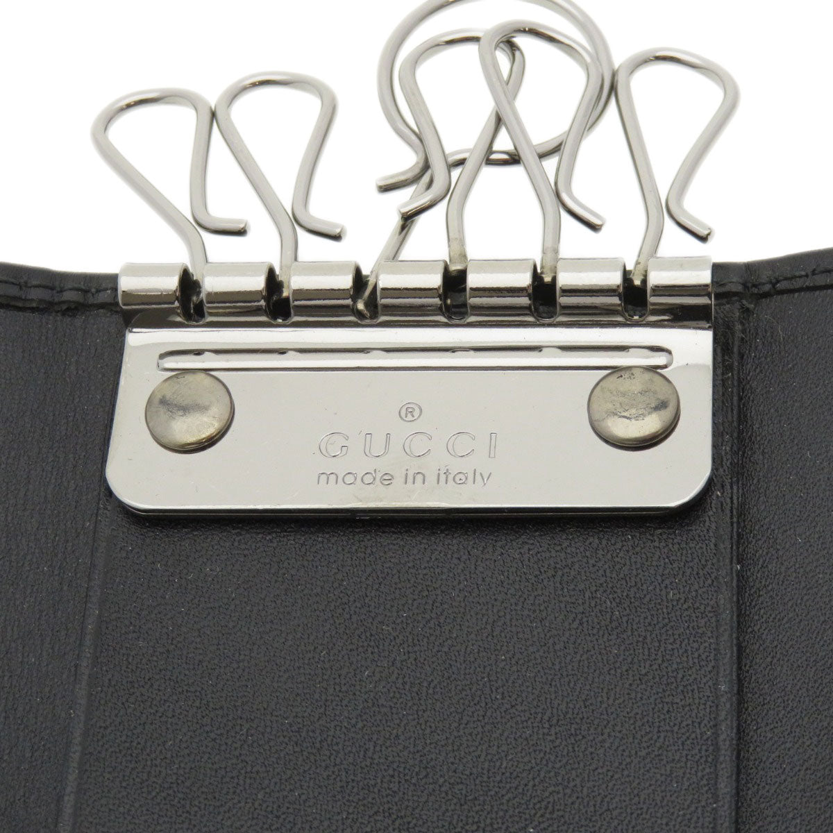 GUCCI Key case Key holder 92749 Calfskin black Logo motif