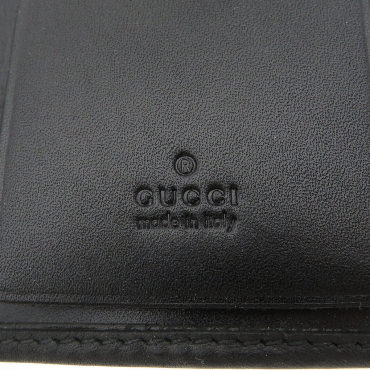 GUCCI Key case Key holder 92749 Calfskin black Logo motif