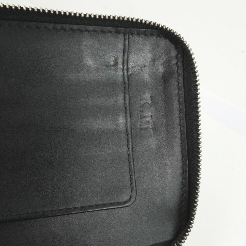 LOUIS VUITTON Long Wallet Purse M97026 Calfskin black Utah Zippy Organizer