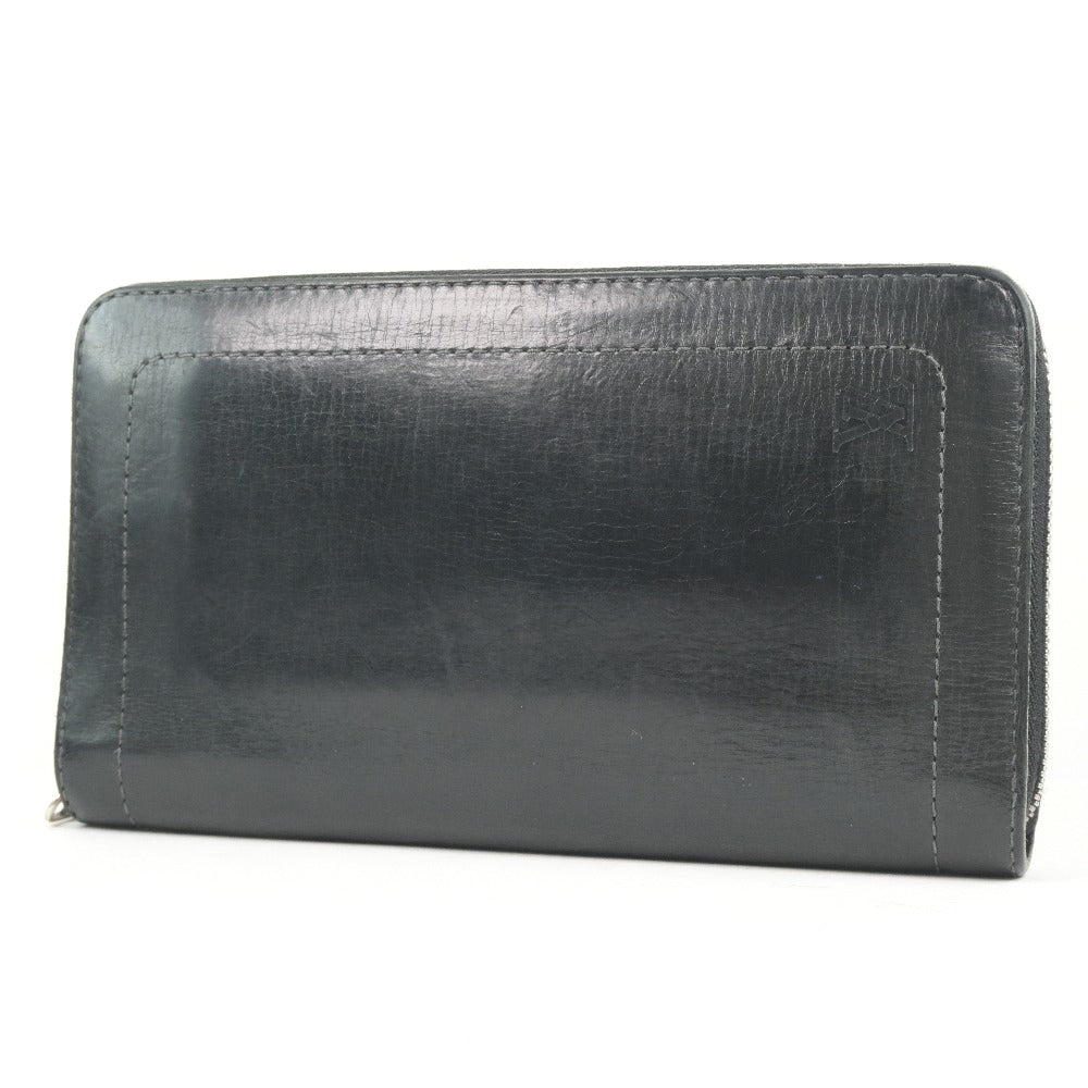 LOUIS VUITTON Long Wallet Purse M97026 Calfskin black Utah Zippy Organizer