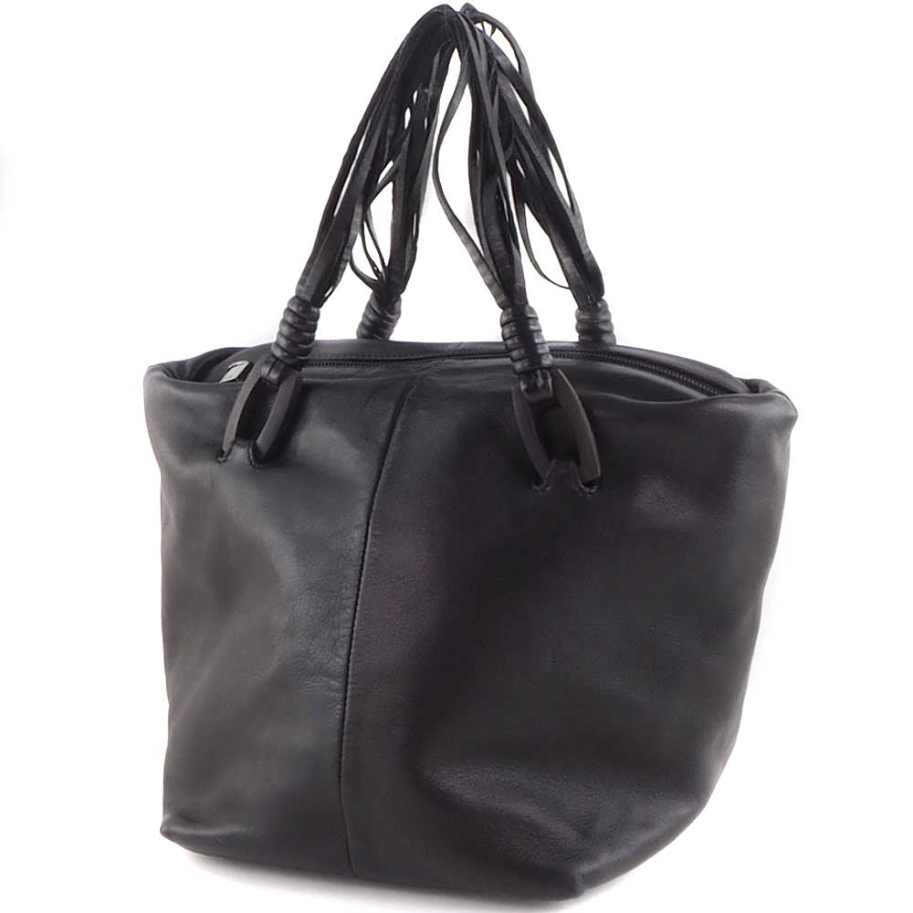 LOEWE Handbag lambskin black Women Used Authentic