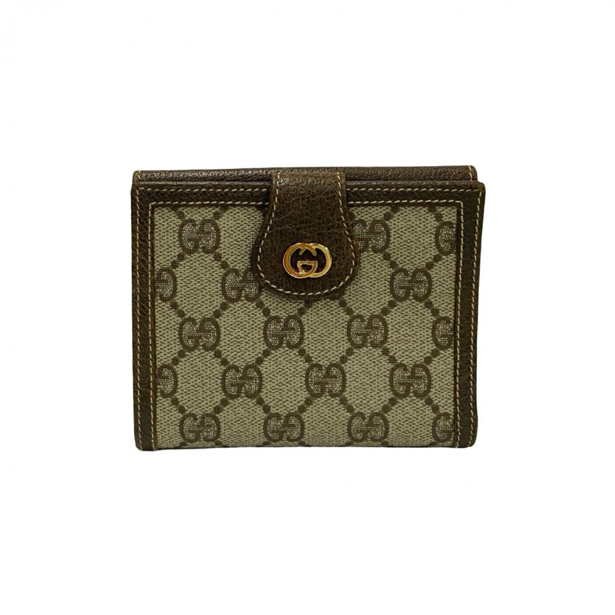 GUCCI Bifold Wallet leather Brown