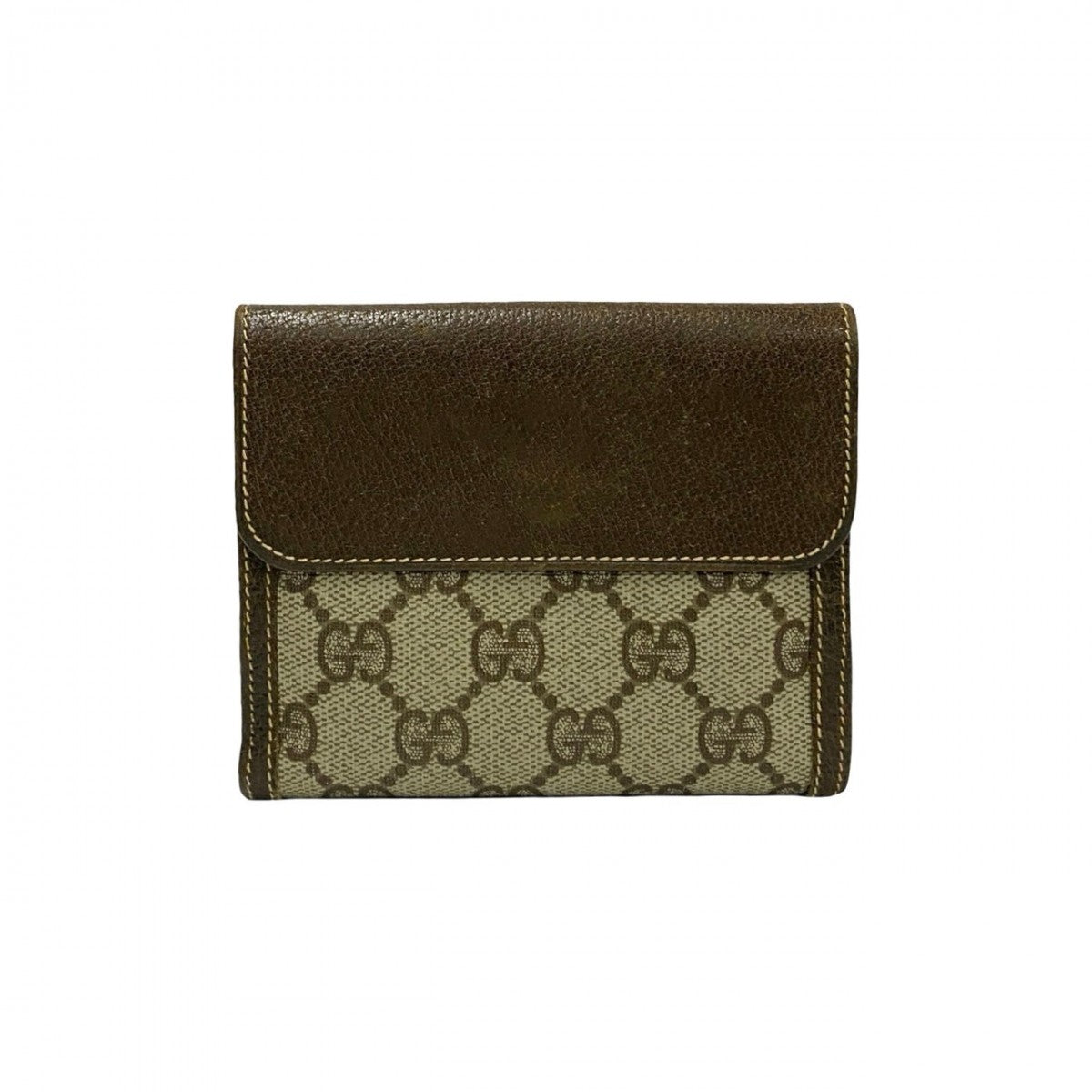 GUCCI Bifold Wallet leather Brown