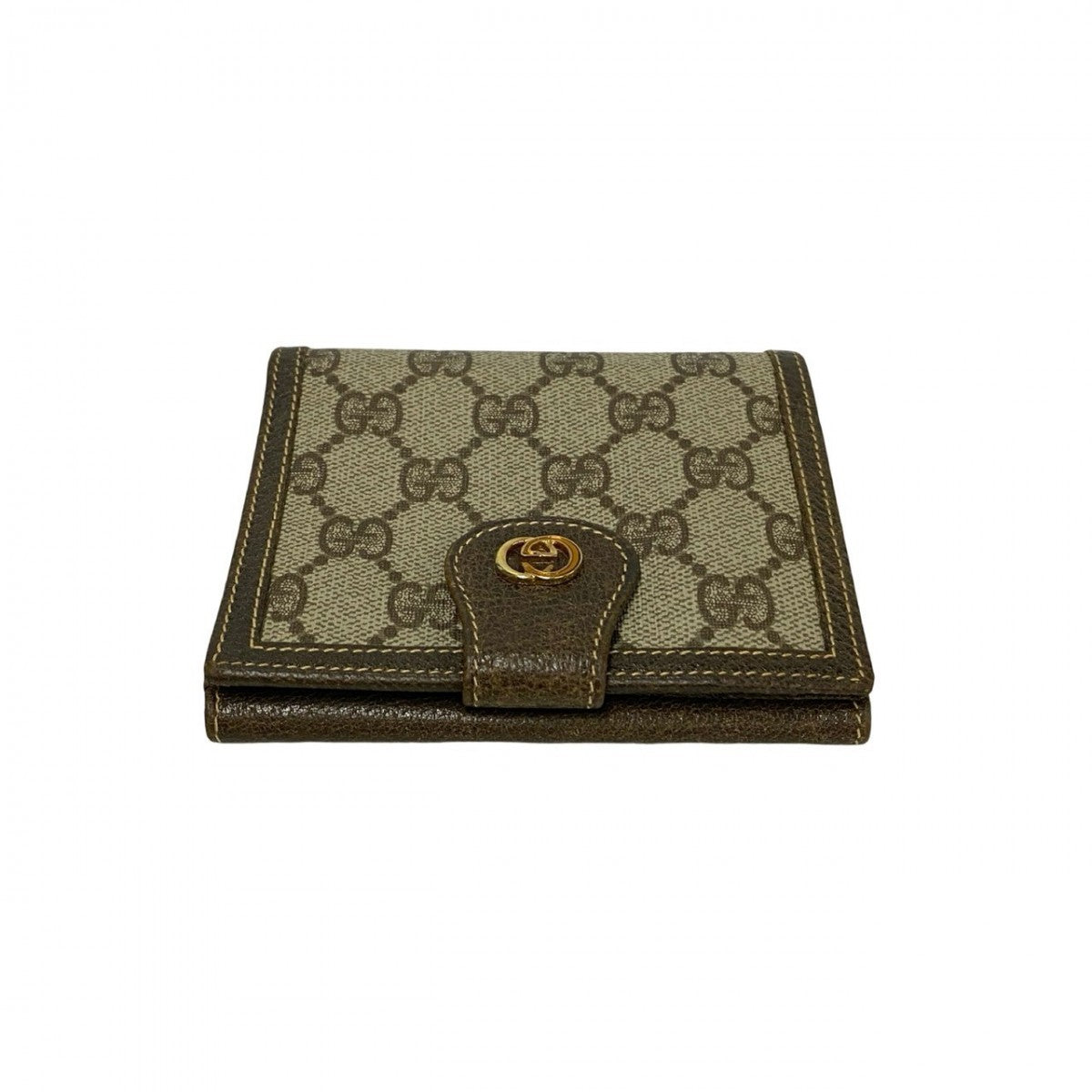 GUCCI Bifold Wallet leather Brown