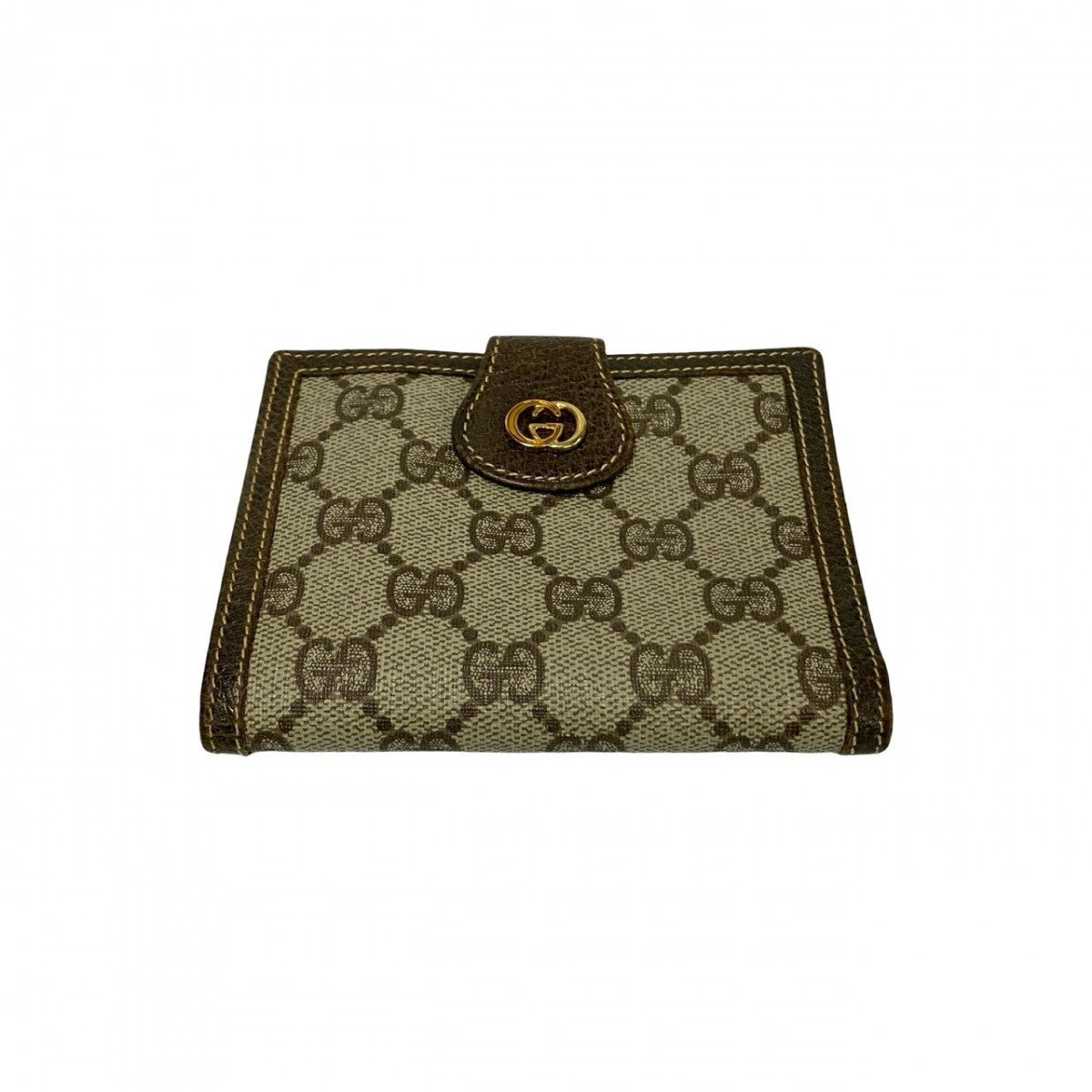 GUCCI Bifold Wallet leather Brown