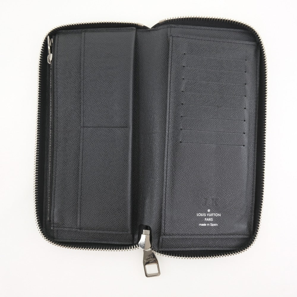 LOUIS VUITTON Long Wallet Purse M32822 Taiga black Zippy Wallet Vertical