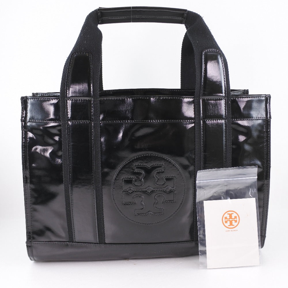 Tory Burch Handbag enamel black Women Used Authentic