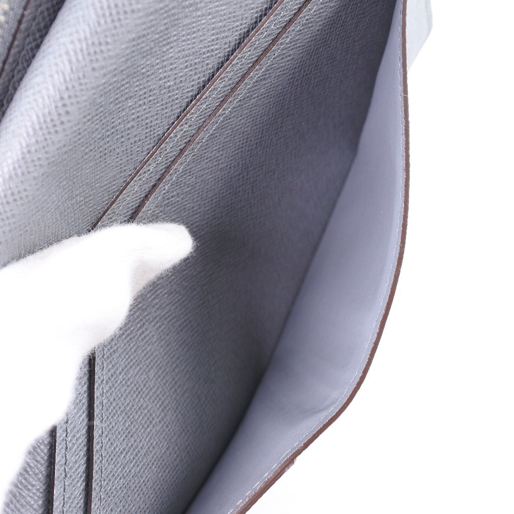 LOUIS VUITTON Long Wallet Purse M32653 Taiga gray Portefeuille Brazza mens Used Authentic