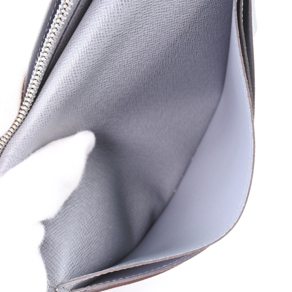 LOUIS VUITTON Long Wallet Purse M32653 Taiga gray Portefeuille Brazza mens Used Authentic