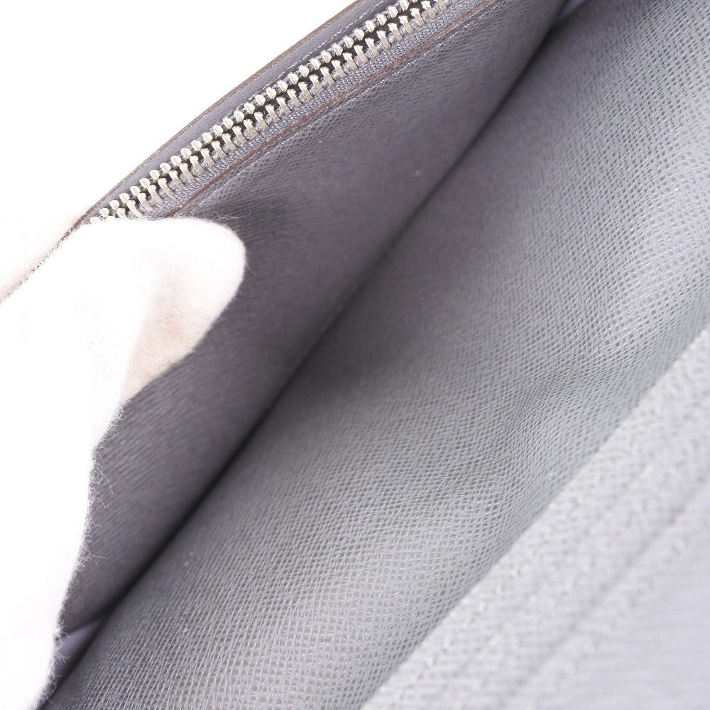 LOUIS VUITTON Long Wallet Purse M32653 Taiga gray Portefeuille Brazza mens Used Authentic
