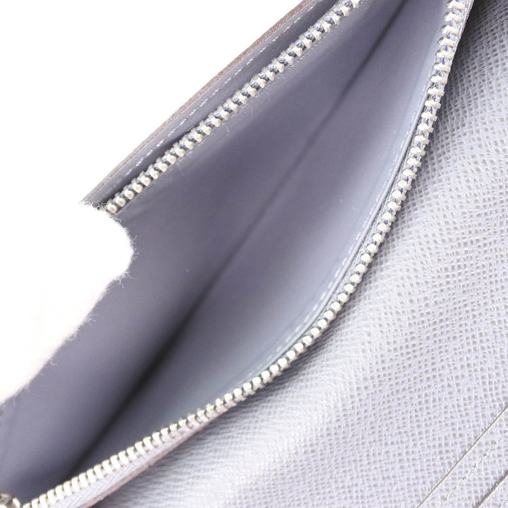 LOUIS VUITTON Long Wallet Purse M32653 Taiga gray Portefeuille Brazza mens Used Authentic